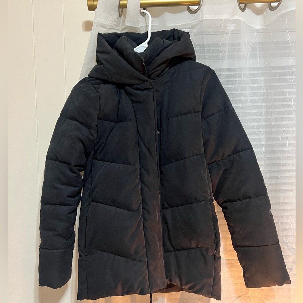 Abercrombie & Fitch Black Winter Puffer Coat w/ Hood